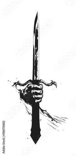 elegant illustration of a sword