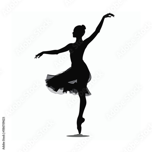 Silhouettes vector illustration of ballet dancers ballerinas beauty dancing.