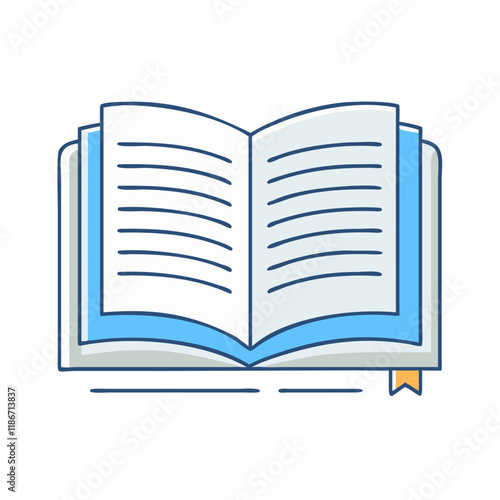 book with open pages vector icon, book day vector illustration - simple illustration of book with open pages perfect for logos, and book day-themed designs.
