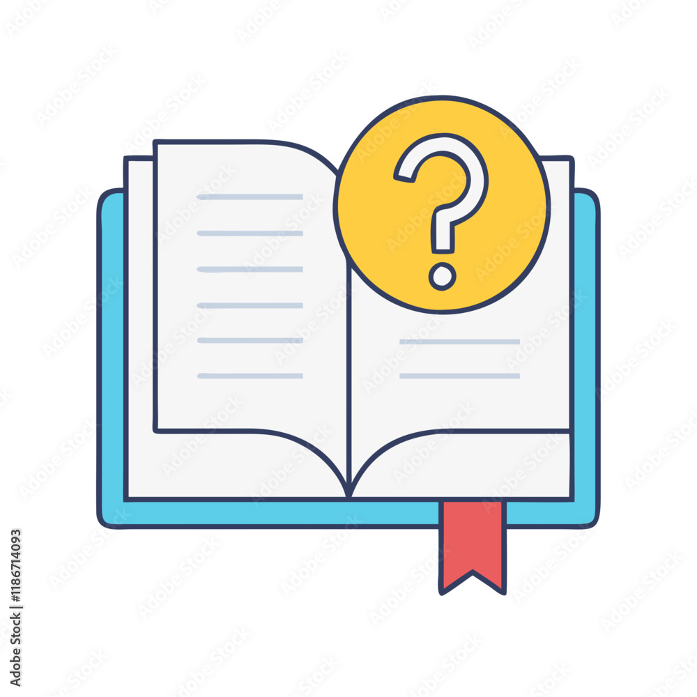 book with question mark vector icon, book day vector illustration - simple illustration of book with question mark perfect for logos, and book day-themed designs. book with question mark vector icon, book day vector illustration - simple illustration of book with question mark perfect for logos, and book day-themed designs.