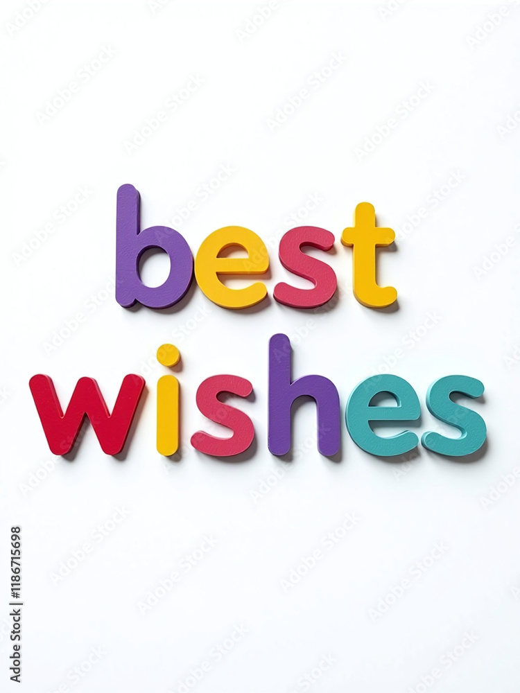 Colorful Paper Letters Spelling Out Best Wishes Isolated On A White Background With Transparent Png Image Overlay. 00003 Colorful Paper Letters Spelling Out Best Wishes Isolated On A White Background With Transparent Png Image Overlay. 00003