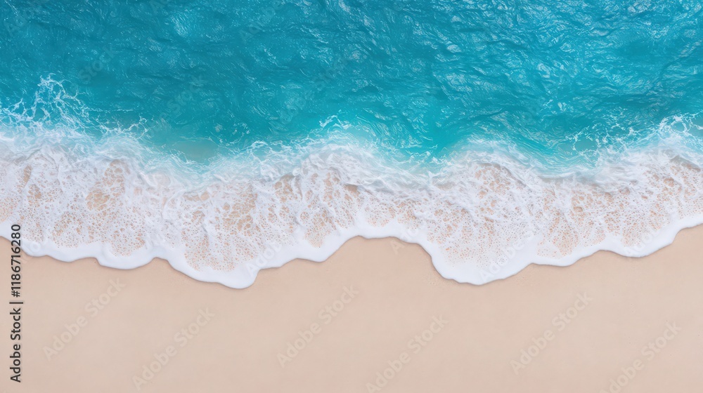 The ocean is calm and the water is blue The ocean is calm and the water is blue