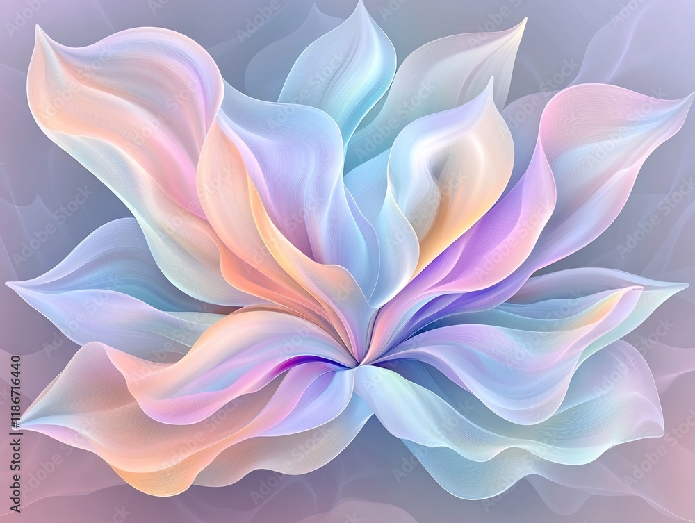 Captivating abstract digital art composition featuring a central motif of flowing mesmerizing iridescent shapes in cool soothing tones The dynamic Captivating abstract digital art composition featuring a central motif of flowing mesmerizing iridescent shapes in cool soothing tones The dynamic