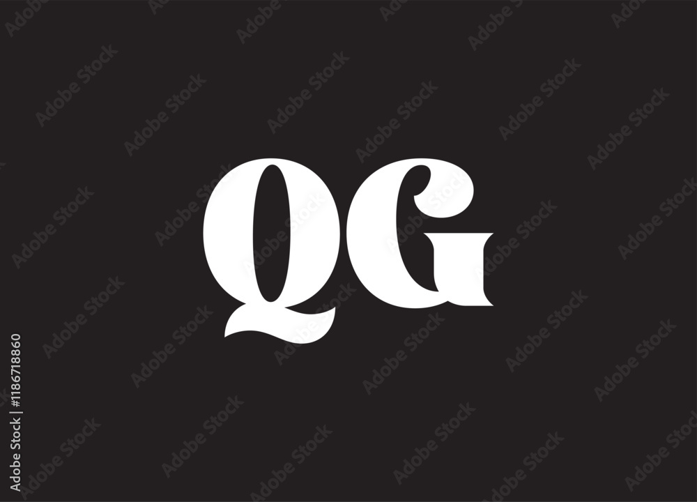 Obraz premium QG letter logo and initial logo design