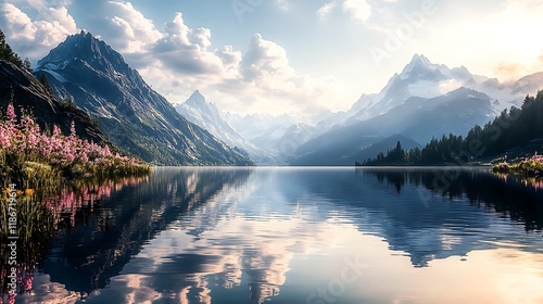 Gravity-Defying Mountain Ranges with Surreal Peaks