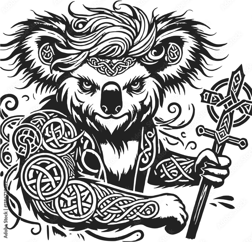 Obraz premium Koala warr 2.eps