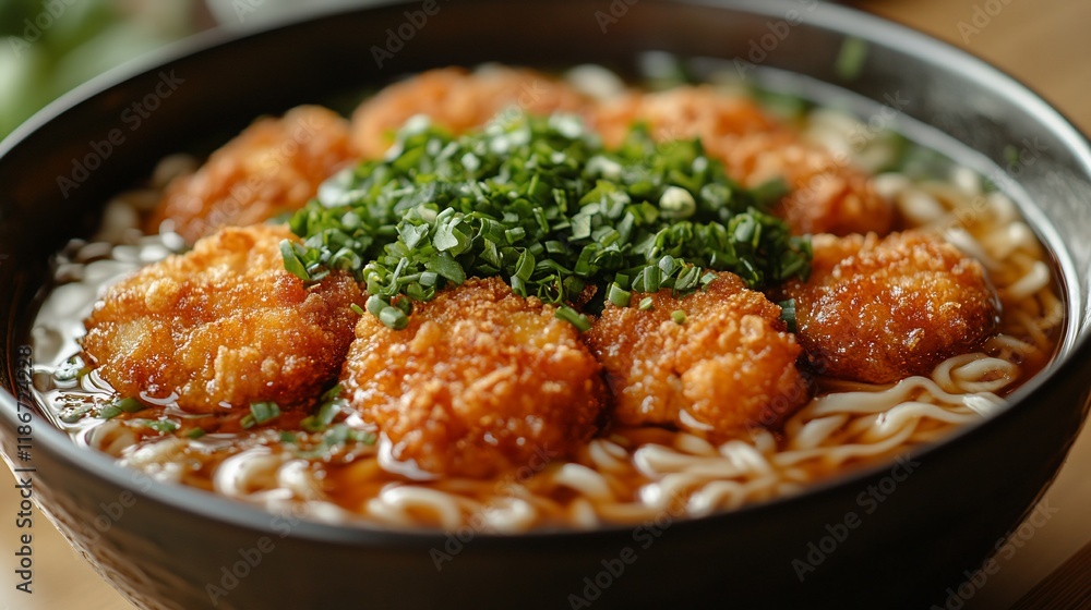 Delicious Crispy Fried Chicken Noodle Soup Delicious Crispy Fried Chicken Noodle Soup