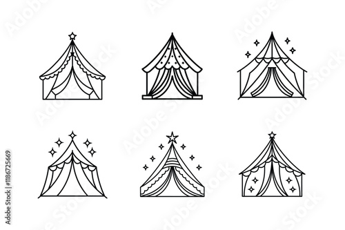 festive tent design vector illustration