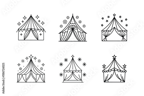 festive tent design icon vector illustration