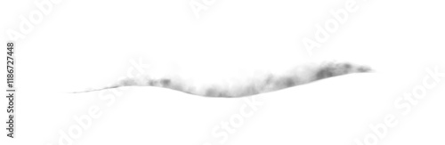 Transparent fog or smoke, grey smog cloud effect, isolated transparent special effect. Vector illustration, fog, vapour, magic haze.	