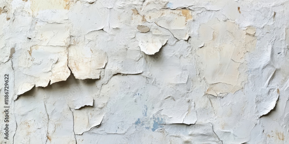 A textured, cracked wall displays layers of aged paper and shows signs of renovation damage, featuring a white vintage appearance and evidence of tool usage in its creation. A textured, cracked wall displays layers of aged paper and shows signs of renovation damage, featuring a white vintage appearance and evidence of tool usage in its creation.
