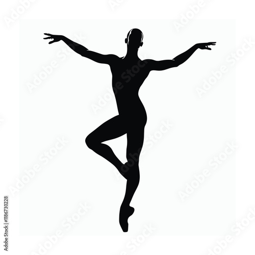 Silhouettes vector illustration of ballet dancers ballerinas beauty dancing.