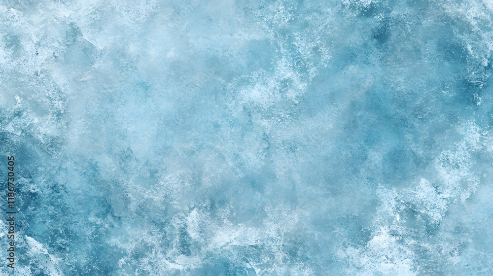 Obraz premium Tranquil Blue Background with Frosty Snowflakes in High Detail
