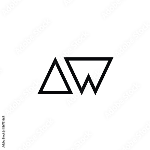 Elegant AW logo initials in a modern vector style suitable for diverse businesses. Perfect for branding and professional designs with a versatile and polished look. photo