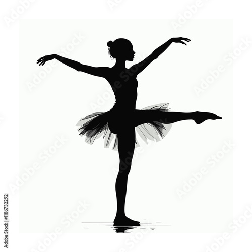 Silhouettes vector illustration of ballet dancers ballerinas beauty dancing.