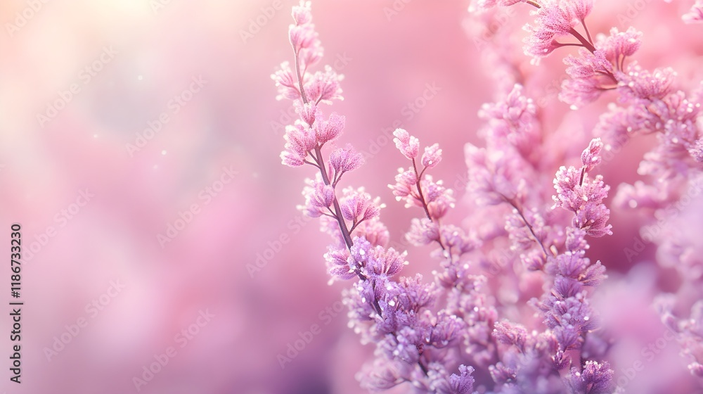 Bokeh Pastel Pink and Lavender Flowers in a Tranquil Setting Bokeh Pastel Pink and Lavender Flowers in a Tranquil Setting