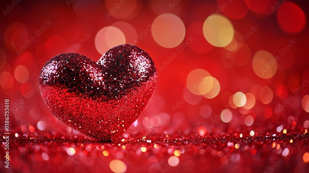 Red heart bokeh background for Valentine's Day celebration on a red background. Red heart bokeh background for Valentine's Day celebration on a red background.