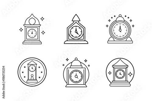 suhoor clock for kids icon vector illustration