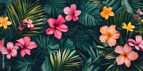 Vibrant flowering plants showcase seasonal flowers, creating a stunning backdrop perfect for decorative wallpaper. Embrace the beauty of flowering plants as a decorative element in any space.
