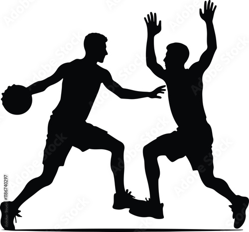 silhouette of basketball player 