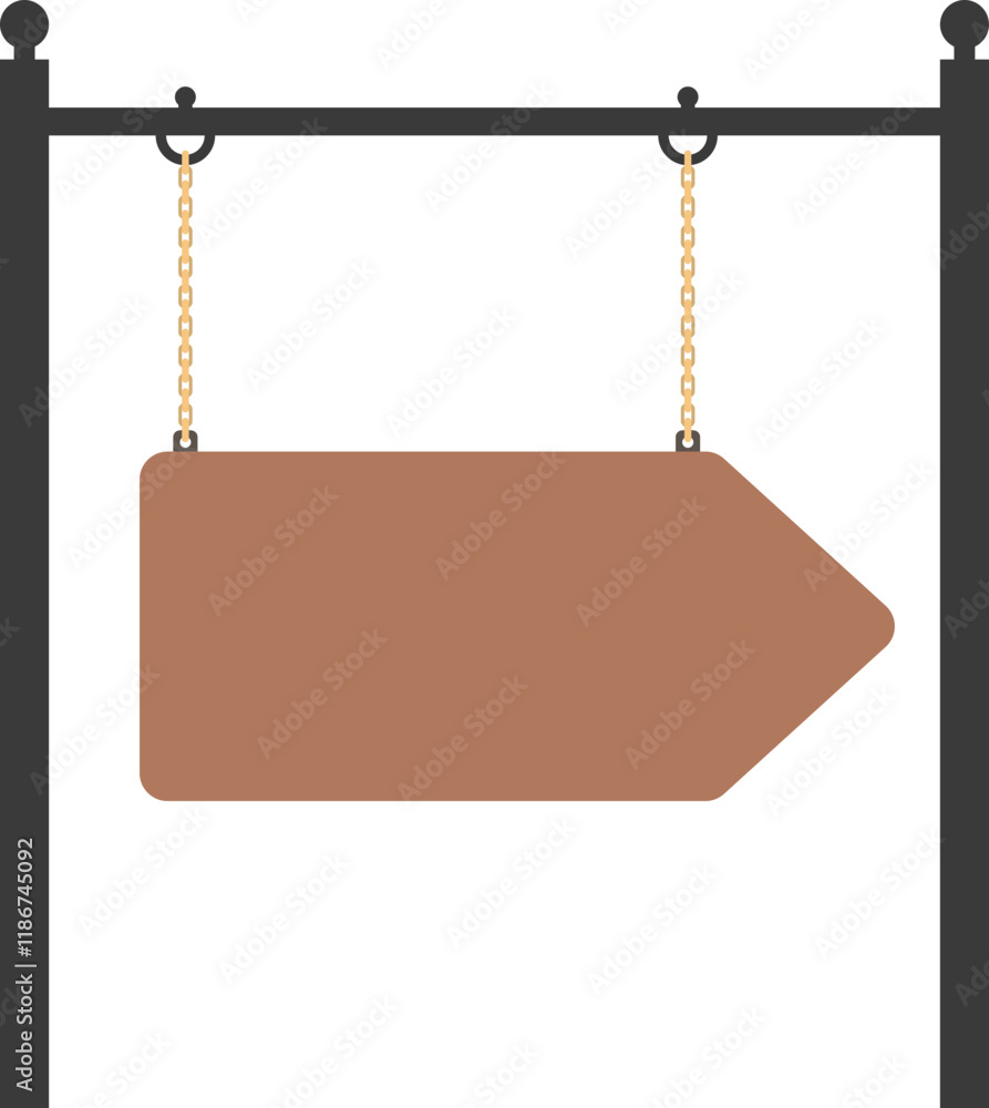 Illustration of a hanging sign board with blank copy space. Empty sign board for your design. Illustration of a hanging sign board with blank copy space. Empty sign board for your design.