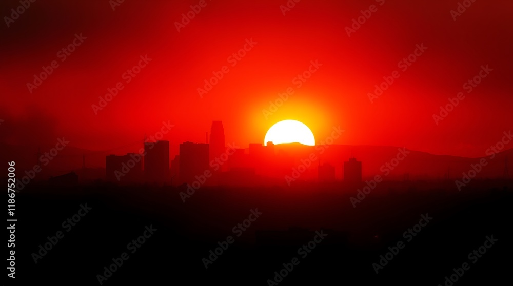 Hauntingly Los Angeles Skyline at Sunrise After Devastating Wildfire – Apocalyptic Glow Amidst Smoke, fire in los Angeles, city in fire Hauntingly Los Angeles Skyline at Sunrise After Devastating Wildfire – Apocalyptic Glow Amidst Smoke, fire in los Angeles, city in fire