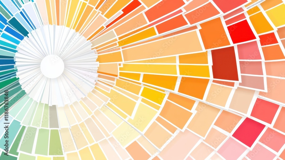 Fototapeta premium Vibrant Color Palette: A Spectrum of Hues