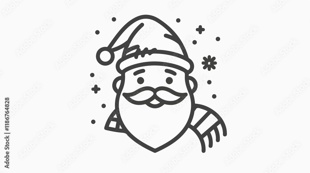 Santa Claus Icon: Christmas Holiday Symbol for Festive Designs Santa Claus Icon: Christmas Holiday Symbol for Festive Designs