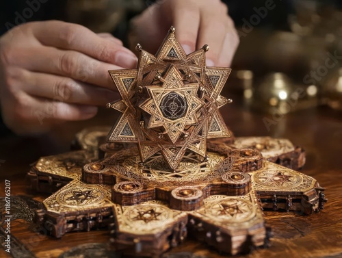 Craft a mystical Kabbalah masterpiece photo