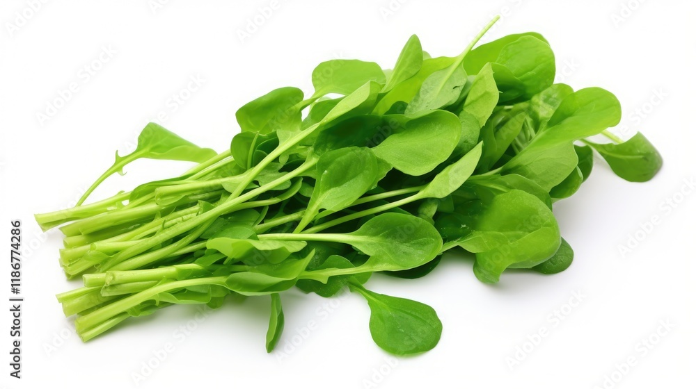 Fresh Pea Shoots Isolated on White Background. Sprout of Green Vegetable Food Fresh Pea Shoots Isolated on White Background. Sprout of Green Vegetable Food