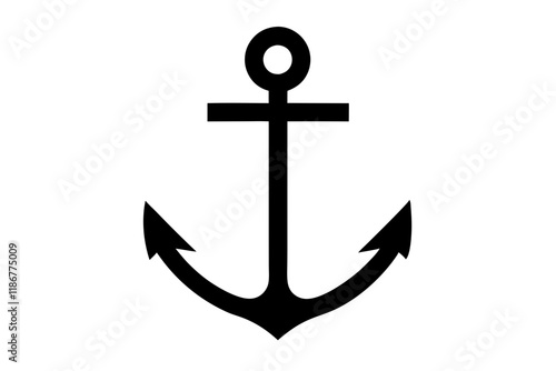 Anchor Symbol - Flat and Color Style Vector Illustration