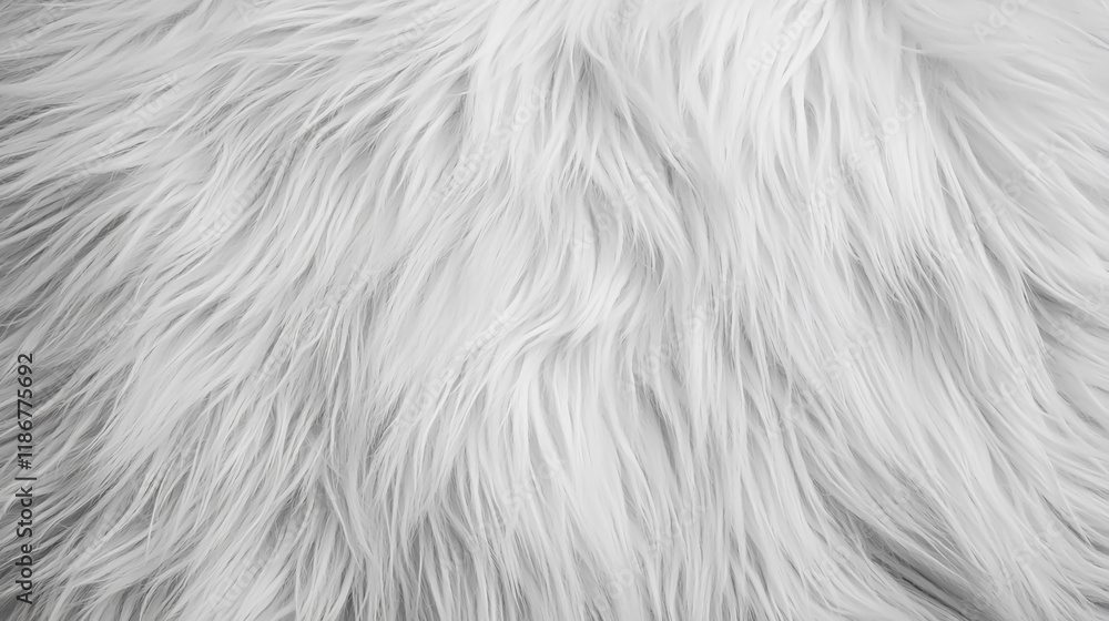 Fototapeta premium Abstract White Fur Texture Background