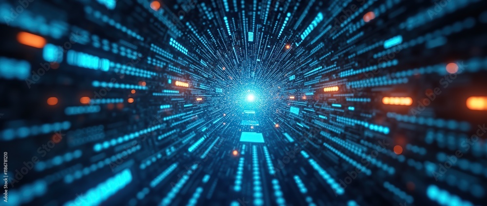 Naklejka premium Abstract background of high speed data transfer, ultrafast broadband and connection.