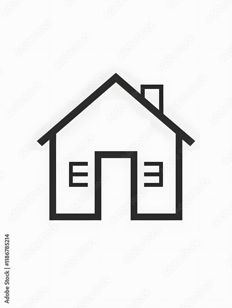 Simple Home. House Architecture Residential Building icon Simple Home. House Architecture Residential Building icon