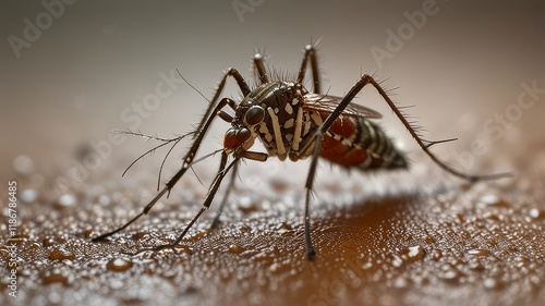 Wallpaper Mural Zica virus aedes aegypti mosquito on human skin - Dengue, Chikungunya, Mayaro, Yellow fever Torontodigital.ca