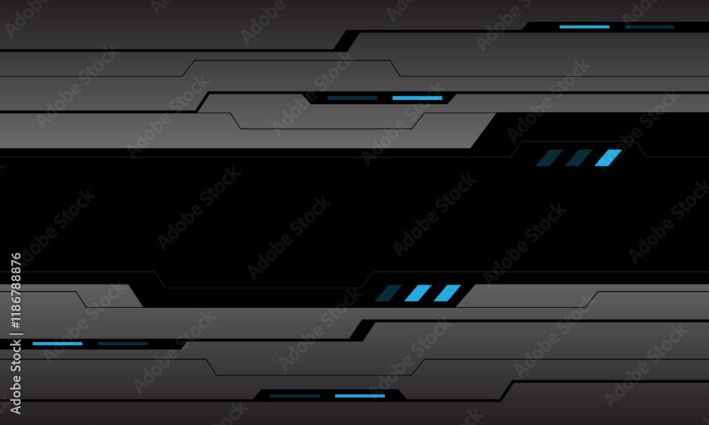 Abstract steel black shadow blue light technology futuristic style geometric on dark grey background design modern vector Abstract steel black shadow blue light technology futuristic style geometric on dark grey background design modern vector