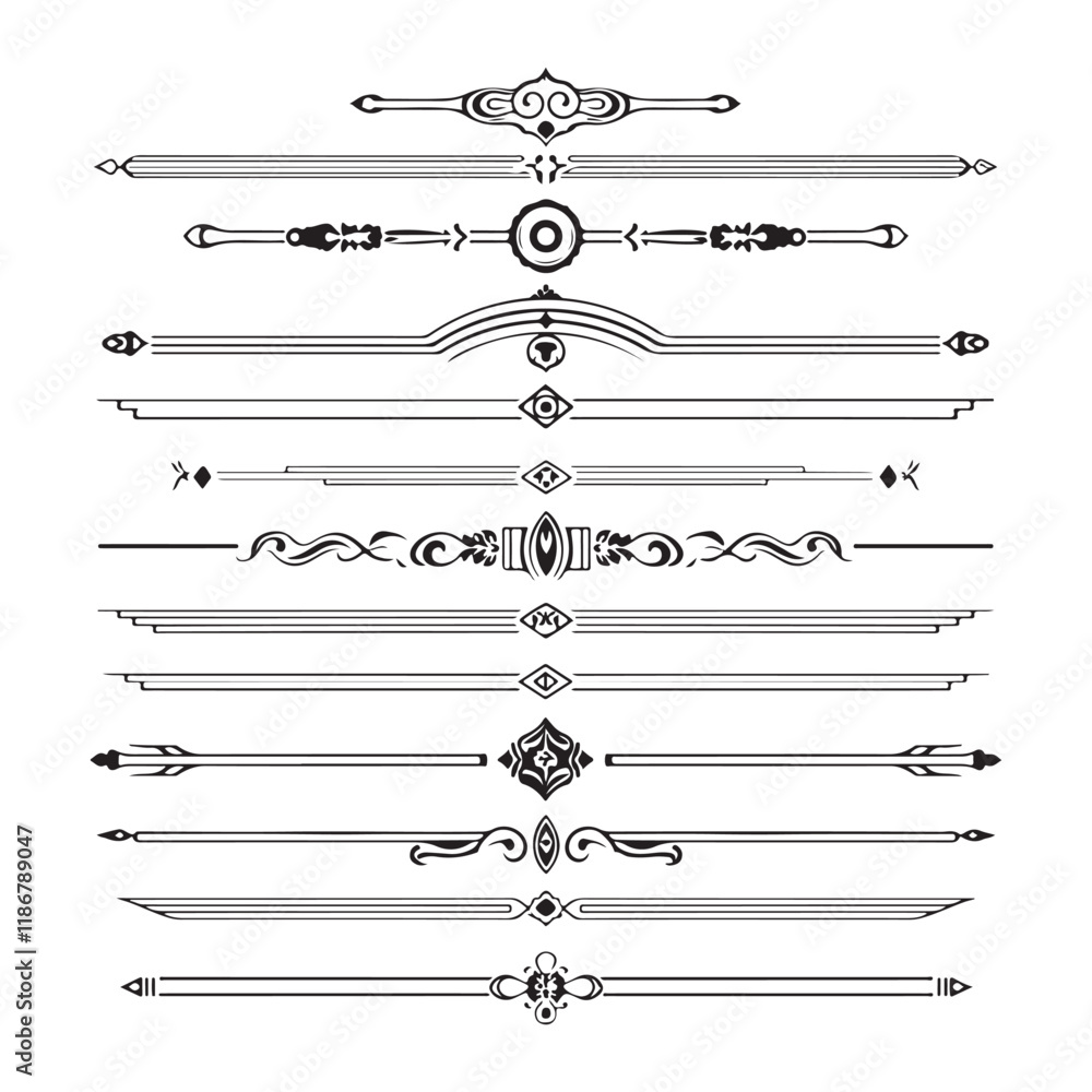 custom made wallpaper toronto digitalDividers and a frame are set apart on white. Calligraphic design componentst