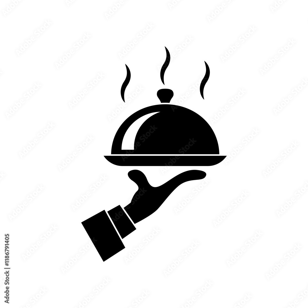Hand and tray icon template Hand and tray icon template