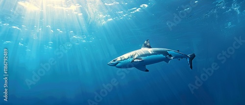 Wallpaper Mural This image would be useful for illustrating articles about the underwater world, book covers about marine adventures, and for promoting documentaries about ocean life. Torontodigital.ca