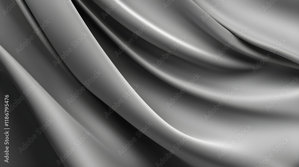 Fototapeta premium Swirling Grey Smoke on Black Background in Photorealistic Detail