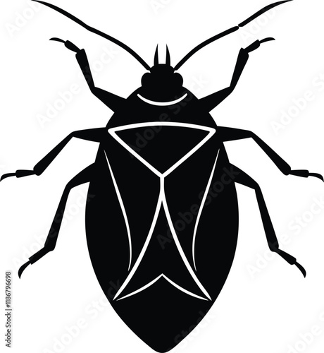 Stink Bug silhouette vector illustration