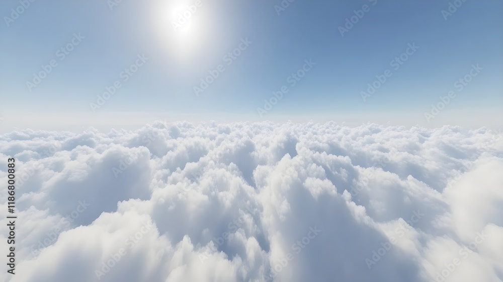 Serene Blue Sky with White Clouds for Calm and Relaxing Vibes Serene Blue Sky with White Clouds for Calm and Relaxing Vibes