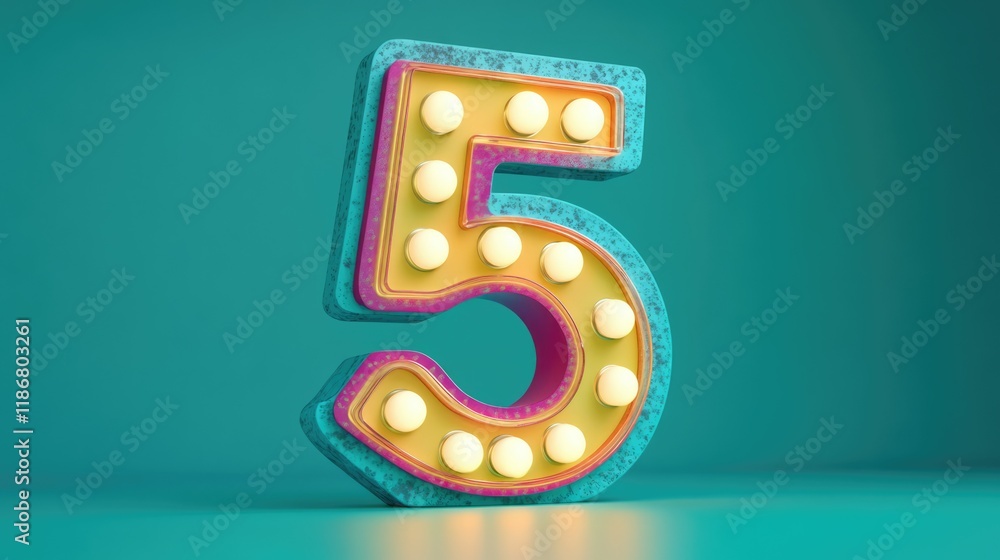 LED Lights: Number 5 Display LED Lights: Number 5 Display