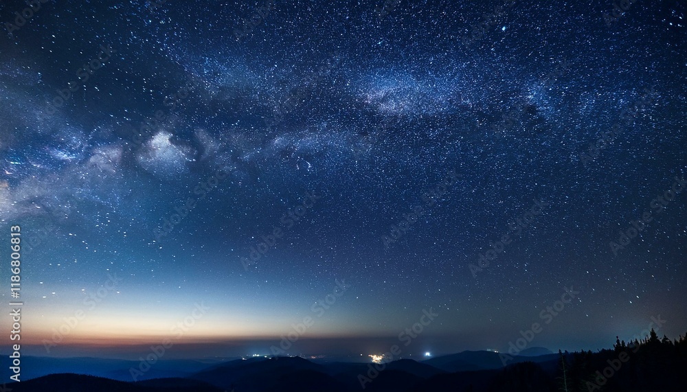 Fototapeta premium Night sky with beautiful galaxy milky way view