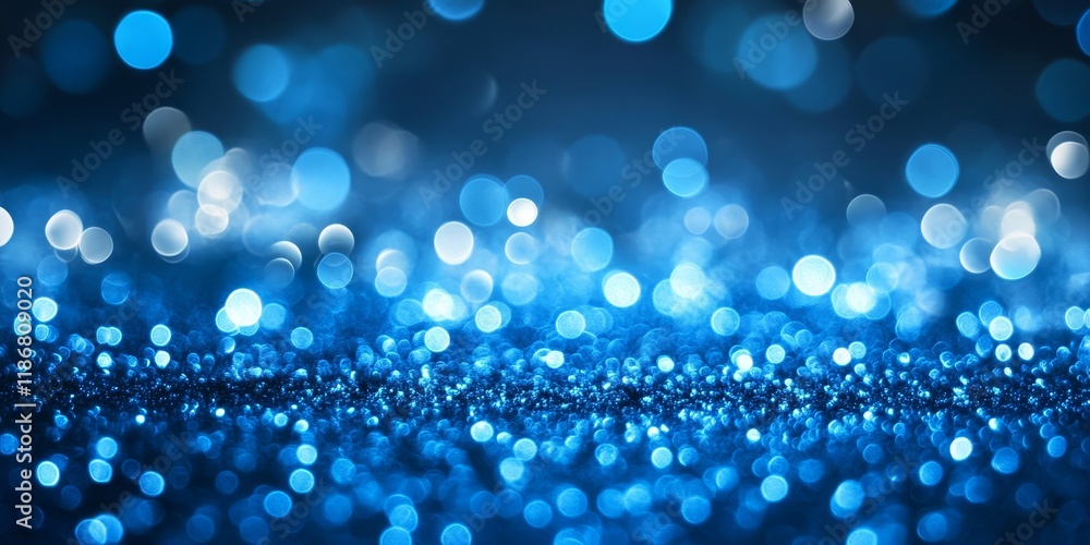 Fototapeta premium Illuminated Blue Lights Against a Dark Gray Backdrop