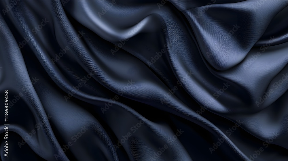 Fototapeta premium Elegant Grey Smoke Pattern on Black Fabric in High Resolution