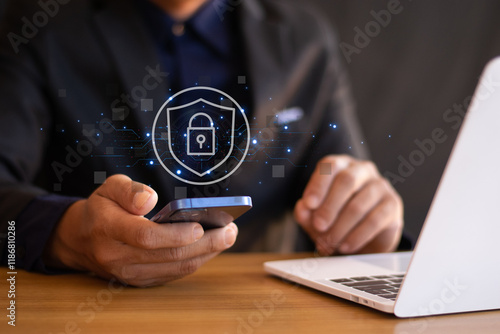 Network security, user security and privacy security Internet access and data protection from hacker attacks and cyber crimes.