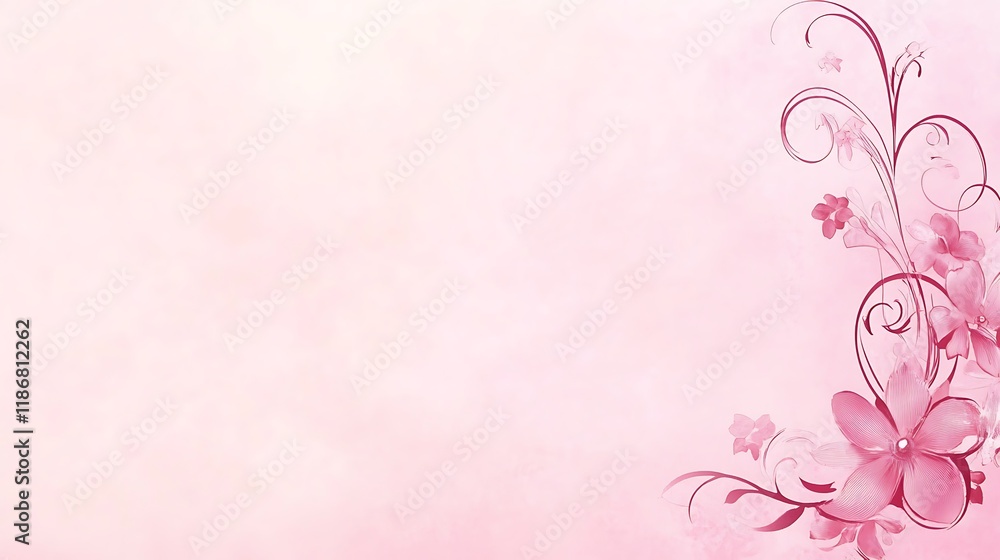 Obraz premium Delicate Pink Floral Design On A Soft Background