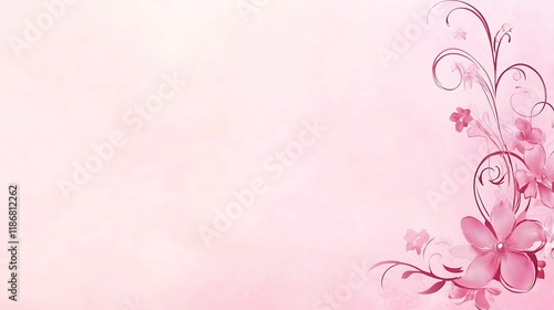 Delicate Pink Floral Design On A Soft Background