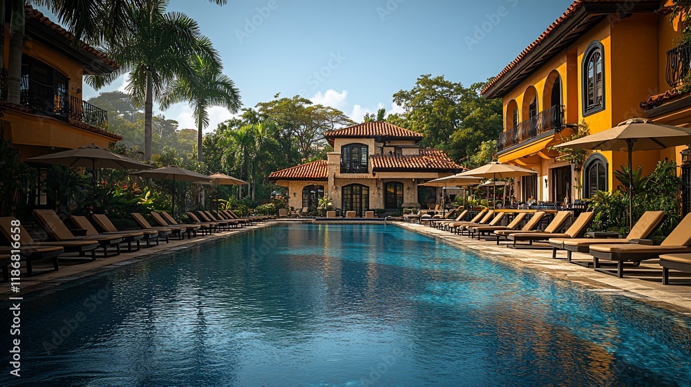 Obraz premium Resort Poolside Luxury Mediterranean Style Villa